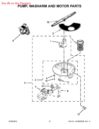 Picture of Whirlpool TAB-SUMP - Part# W10372113