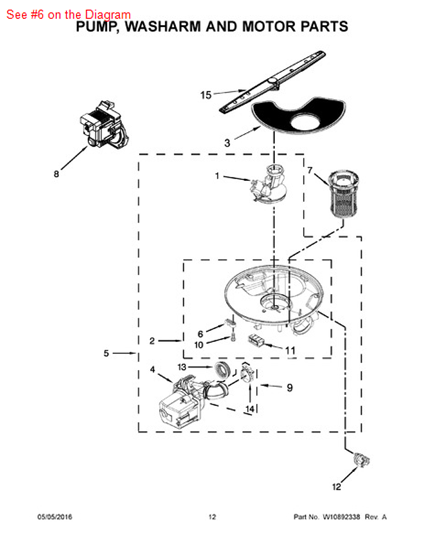 Picture of Whirlpool TAB-SUMP - Part# W10372113