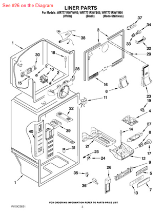 Picture of Whirlpool COVER - Part# W10386345