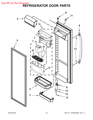 Picture of Whirlpool HANDLE - Part# W10389515K