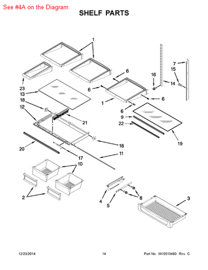 Picture of Whirlpool ENDCAP - Part# W10395615