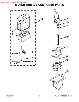 Picture of Whirlpool ICE-CONTNR - Part# W10395653