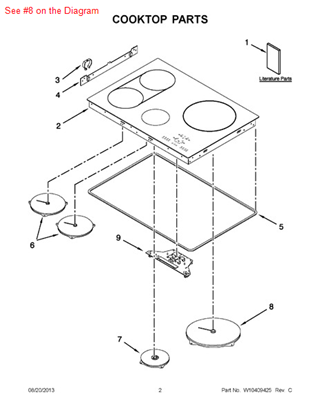 Picture of Whirlpool HOTPLATE - Part# W10396549