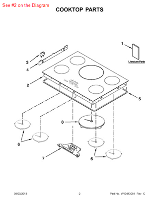 Picture of Whirlpool COOKTOP - Part# W10396765