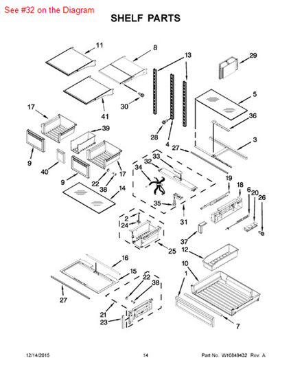 Picture of Whirlpool COVER - Part# W10398004