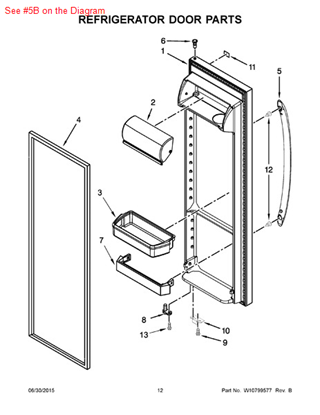 Picture of Whirlpool HANDLE - Part# W10398789