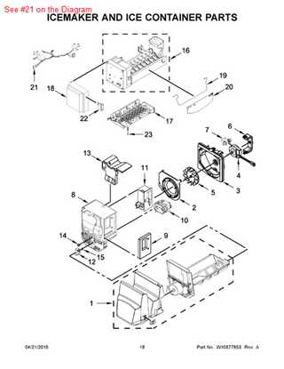 Picture of Whirlpool HARNS-WIRE - Part# W10404019