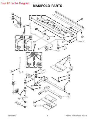 Picture of Whirlpool HOLDER-ORF - Part# W10407681