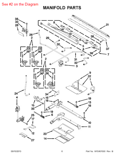 Picture of Whirlpool HOLDER-ORF - Part# W10407681