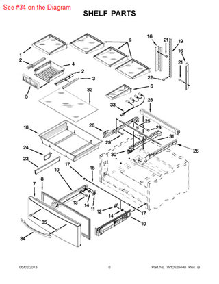 Picture of Whirlpool HANDLE - Part# W10409333