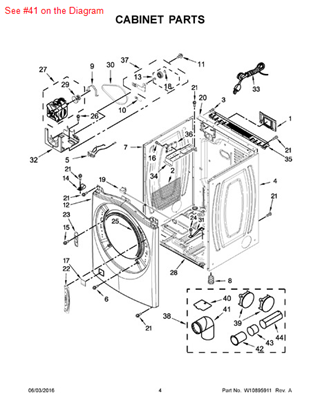 Picture of Whirlpool ELBOW - Part# W10416072