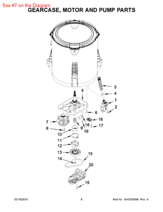 Picture of Whirlpool MOTOR-DRVE - Part# W10416664