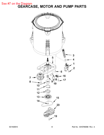 Picture of Whirlpool MOTOR-DRVE - Part# W10416664