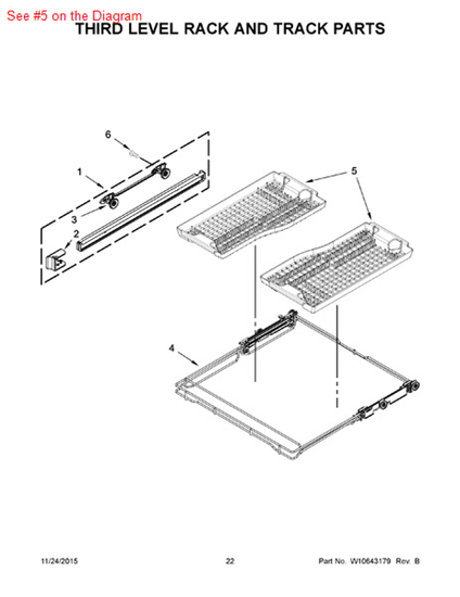 Picture of Whirlpool BASKT-WARE - Part# W10418356