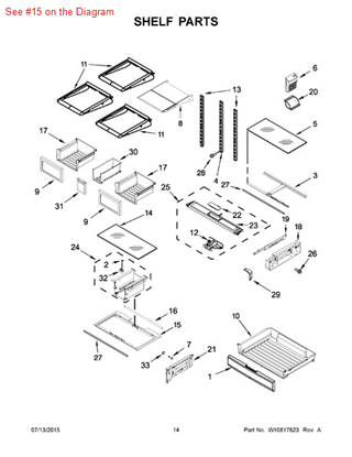 Picture of Whirlpool FRAME - Part# W10423799