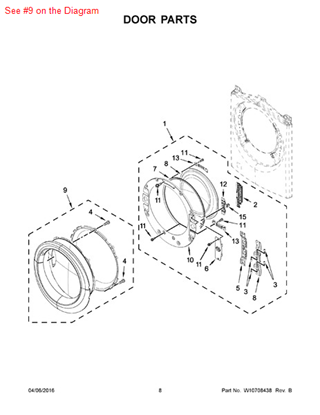 Picture of Whirlpool WINDOW - Part# W10424945