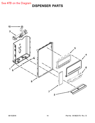 Picture of Whirlpool PAD - Part# W10433548