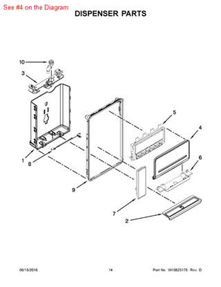 Picture of Whirlpool FASCIA SPA - Part# W10435575