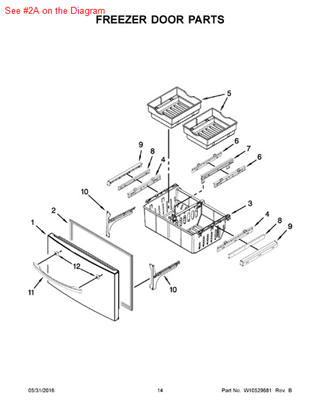 Picture of Whirlpool GASKET-FIP - Part# W10436253