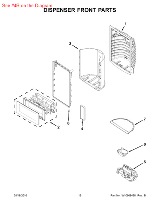 Picture of Whirlpool PAD - Part# W10436678