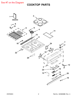 Picture of Whirlpool KNOB - Part# W10437064