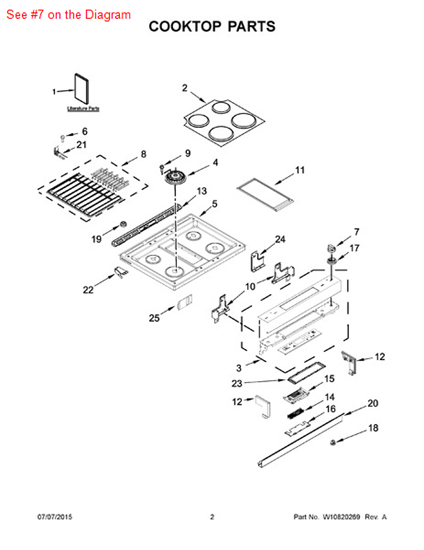 Picture of Whirlpool KNOB - Part# W10437064