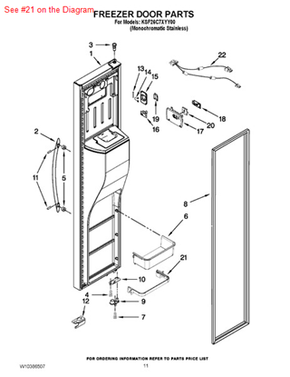 Picture of Whirlpool BIN-FRAME - Part# W10439018