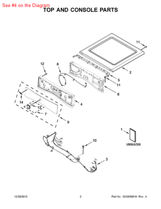 Picture of Whirlpool CNSL SHELL - Part# W10446407