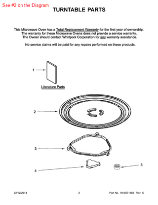 Picture of Whirlpool TRAY-COOK - Part# W10451785