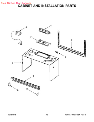 Picture of Whirlpool GRILL-VENT - Part# W10452075