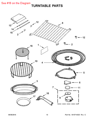 Picture of Whirlpool HANDLE-PAN - Part# W10461761