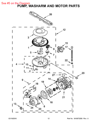 Picture of Whirlpool COVER - Part# W10463892