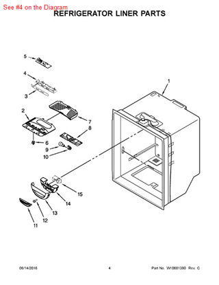Picture of Whirlpool HOUSING - Part# W10464769