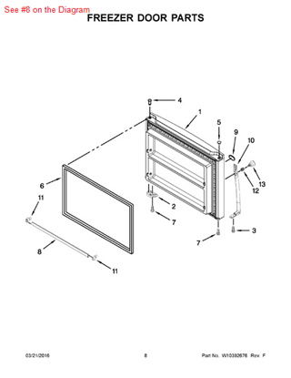 Picture of Whirlpool TRIM-DOOR - Part# W10469910