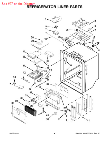 Picture of Whirlpool GASKET - Part# W10470981