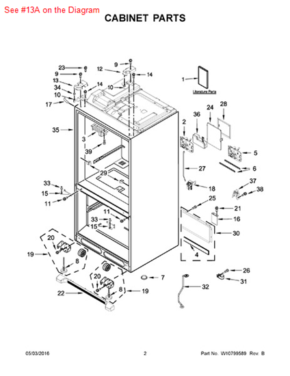 Picture of Whirlpool COVER - Part# W10471617