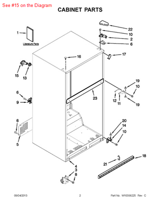 Picture of Whirlpool FITTING - Part# W10472793