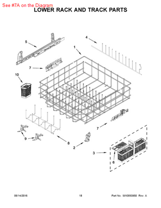 Picture of Whirlpool SUPPORT - Part# W10473809