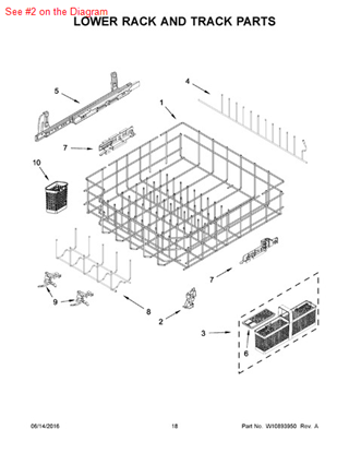 Picture of Whirlpool SUPPORT - Part# W10473813