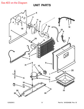 Picture of Whirlpool EXCHANGER - Part# W10474988