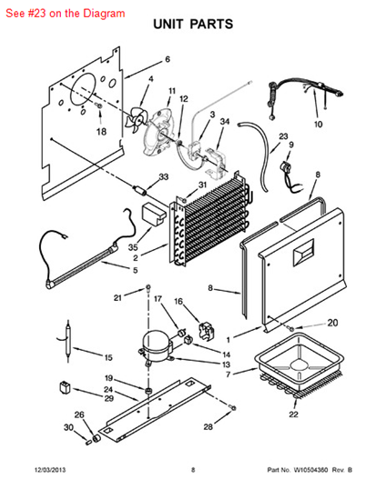 Picture of Whirlpool EXCHANGER - Part# W10474988