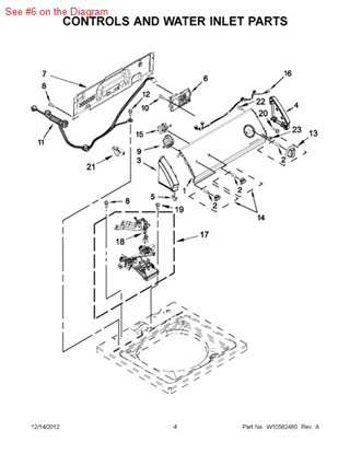 Picture of Whirlpool CNTRL-ELEC - Part# W10480289