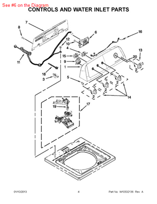 Picture of Whirlpool CNTRL-ELEC - Part# W10484683