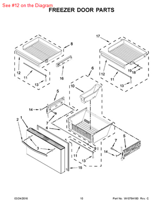 Picture of Whirlpool FRONT-PAN - Part# W10488124