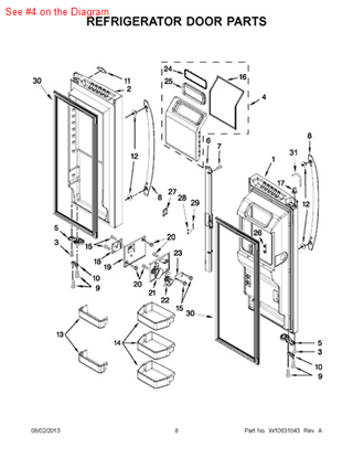 Picture of Whirlpool DOOR-ICE - Part# W10492470