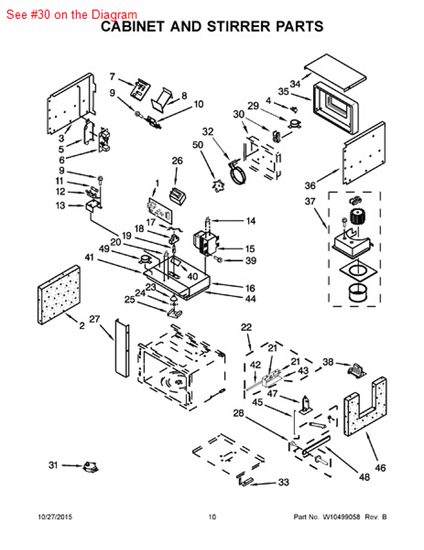 Picture of Whirlpool MTR-CONVCT - Part# W10493733