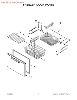 Picture of Whirlpool BASKET-FZR - Part# W10503184