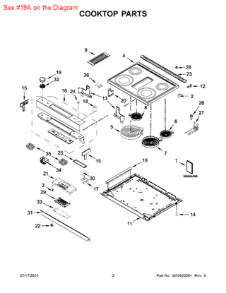 Picture of Whirlpool KNOB - Part# W10505763