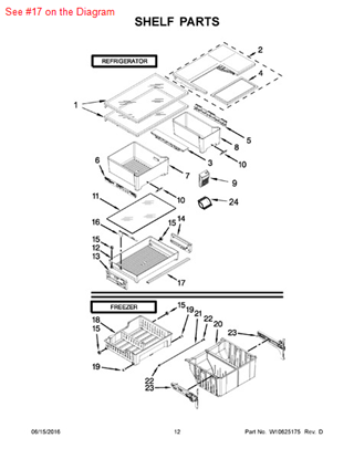 Picture of Whirlpool SUPPORT - Part# W10507470