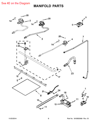 Picture of Whirlpool HOLDER-ORF - Part# W10514425